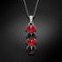 Серебряный кулон "Flamenco (Scarlet / Jet)" с кристаллами Swarovski™